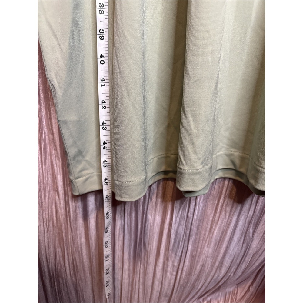 Belle Kim Gravel Dress Tassel Tie Neck Sage Green Long Sleeve NWT Women's Size 2 - Picture 8 of 10